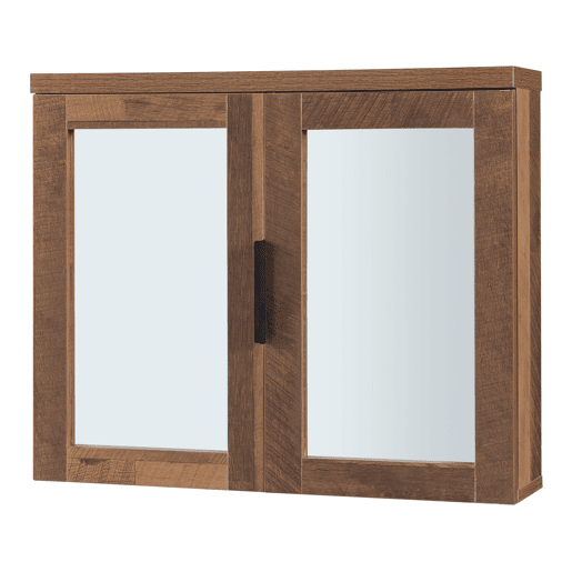 Armário de parede Namsskogan com espelho para casa de banho 50x60x15cm - Nogueira en.casa