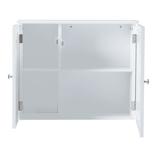 Armário de parede Karlsøy com espelho MDF PVC 50x60x15 cm - Branco en.casa