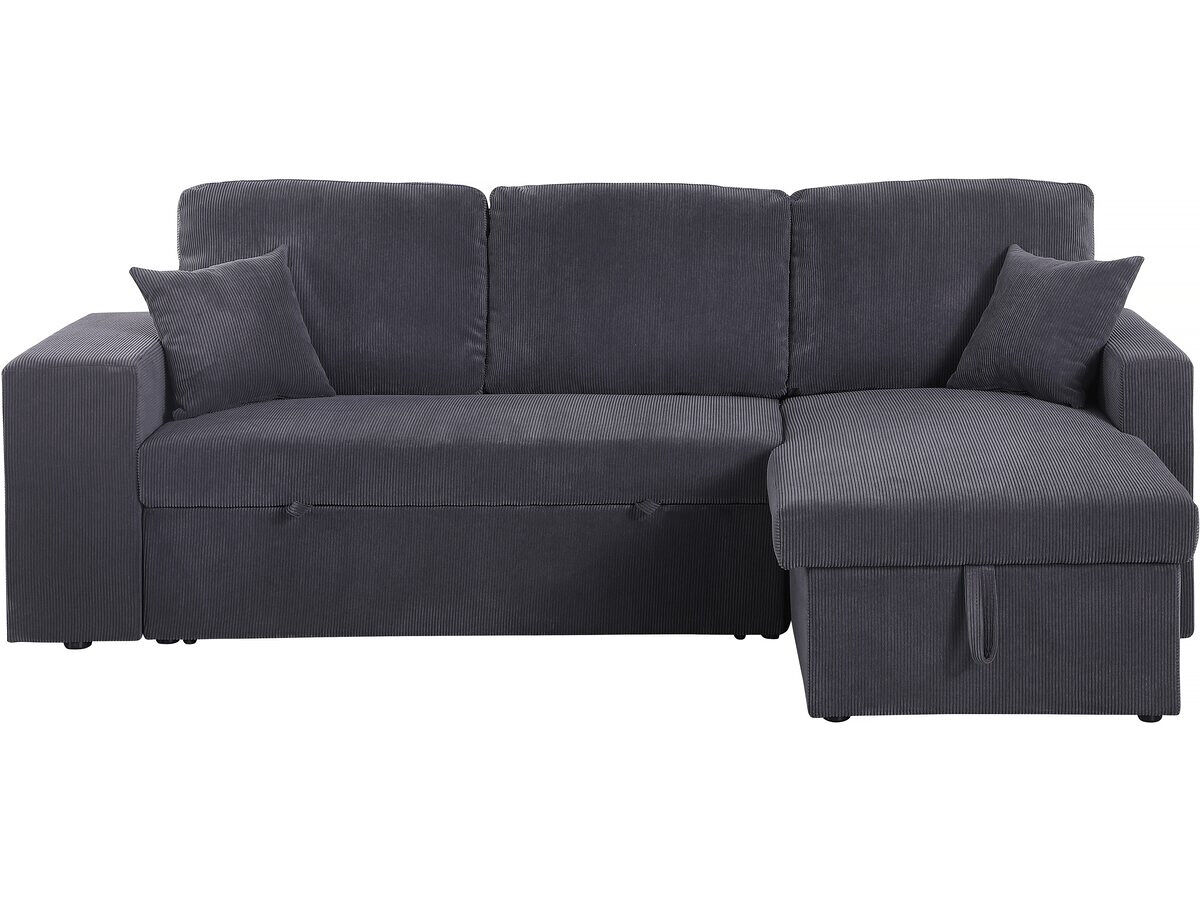 Sofá esquinero convertible/reversible de pana