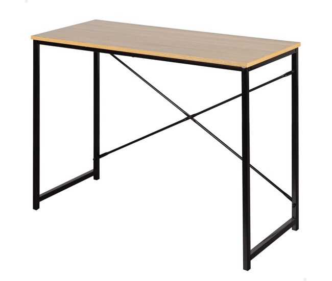 Max home escritorio madera y acero 100x40x70 cm