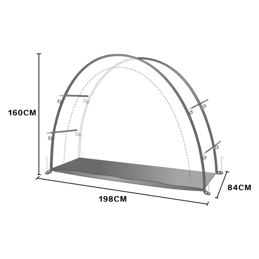 Tenda Bergendal portátil para 2 bicicletas 198x84x160cm - Verde pro.tec