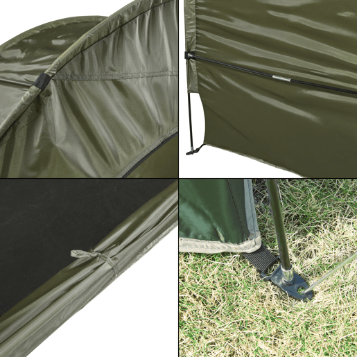 Tenda Bergendal portátil para 2 bicicletas 198x84x160cm - Verde pro.tec