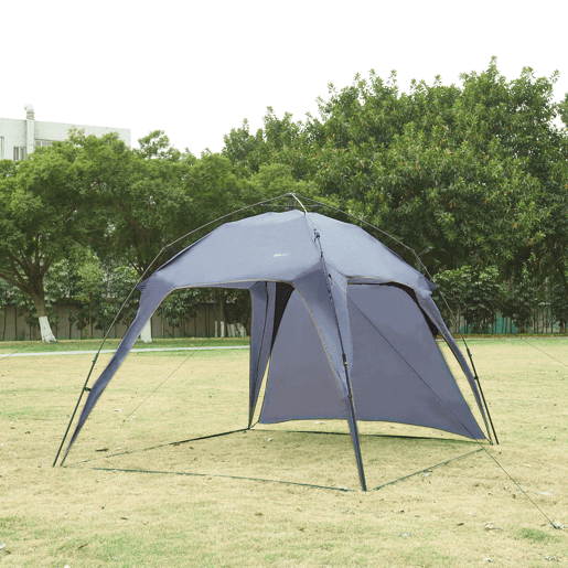 Barendrecht Gazebo de jardim LED com módulo solar 250x250x190 cm - Cinzento pro.tec