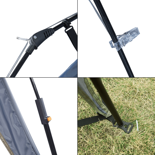 Barendrecht Gazebo de jardim LED com módulo solar 250x250x190 cm - Cinzento pro.tec