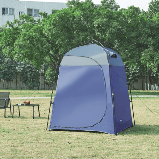 Tenda de duche Ayas tenda de campismo dobrável 150x150x200 cm - AzulCinza pro.tec