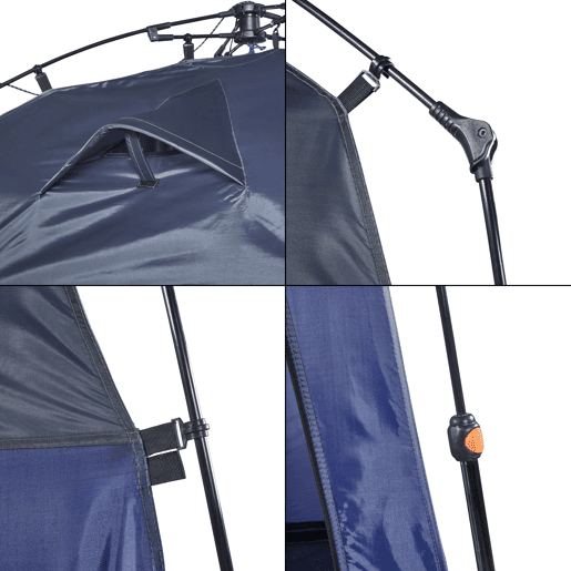 Tenda de duche Ayas tenda de campismo dobrável 150x150x200 cm - AzulCinza pro.tec
