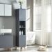 Armario alto Overath con 2 puertas MDF pino Armario alto Overath con 2 puertas MDF pino Gris