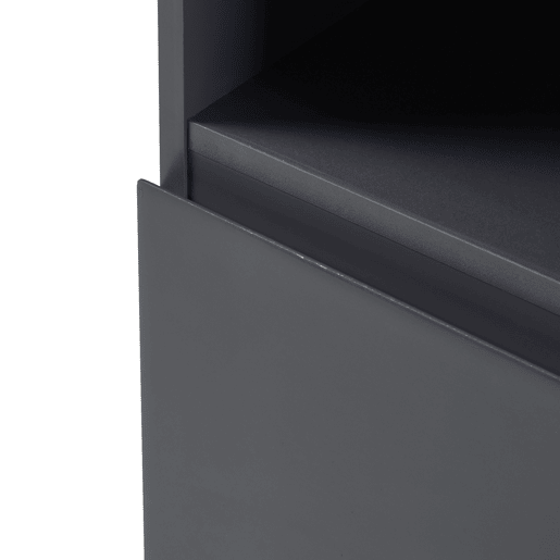 Armário alto com 2 portas MDF pinho 160x30x30cm - Cinzento en.casa
