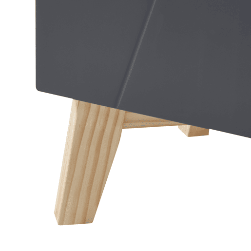 Armário alto com 2 portas MDF pinho 160x30x30cm - Cinzento en.casa