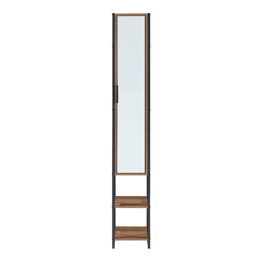 Armário alto Namsskogan com porta espelho 160x24x30cm - efeito nogueira en.casa