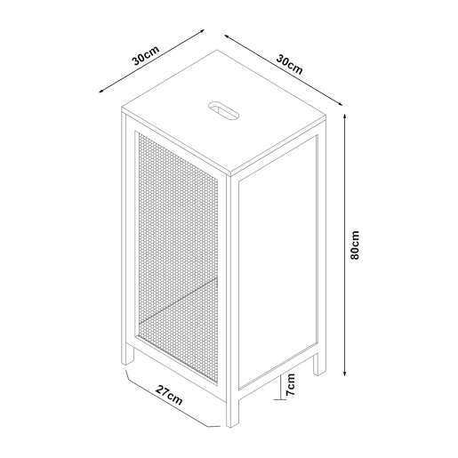 Cesto para roupa suja Tervola 51 L PretoBambu en.casa