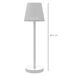 Lámpara de Mesa Metal HOMCOM, hogar - iluminación Lámpara de Mesa Metal HOMCOM, hogar - iluminación Blanco