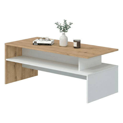 Mesa de centro com efeito madeira