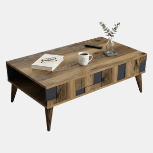 Mesa de centro com efeito madeira