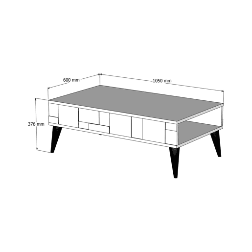 Mesa de centro com efeito madeira