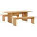 ALMA Conjunto de mesa y 2 bancos de estilo escandinavo ALMA Conjunto de mesa y 2 bancos de estilo escandinavo Natural