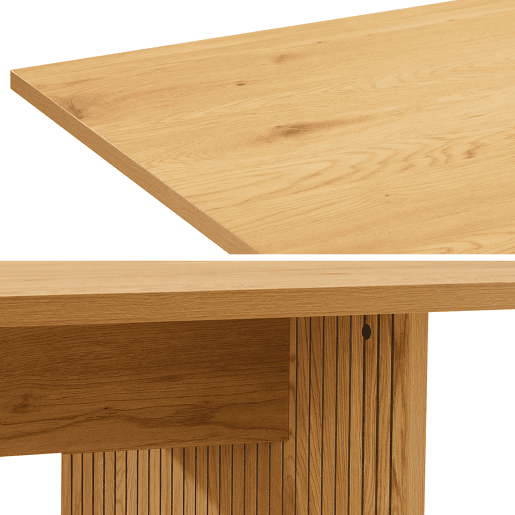 Conjunto de mesa de 180 cm y 2 bancos de estilo escandinavo ALMA