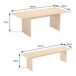 ALMA Conjunto de mesa y 2 bancos de estilo escandinavo ALMA Conjunto de mesa y 2 bancos de estilo escandinavo Natural