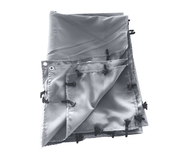 Lona gris de 2,96 x 2,50m para pérgola mural de 3 × 2,5m nice