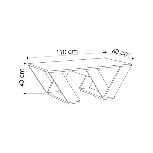 Mesa de centro com efeito madeira
