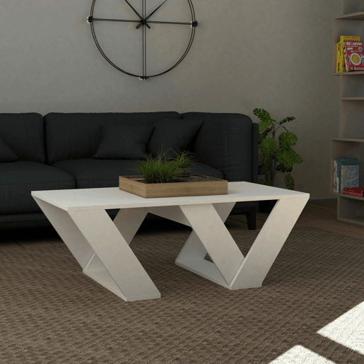 Mesa de centro com efeito madeira