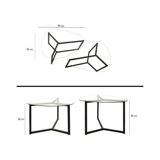 Mesa de Centro Modular Multifuncional em Metal