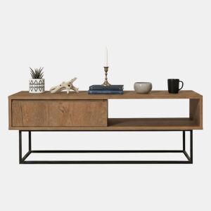 Mesa de centro com efeito madeira