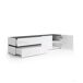 Mueble para TV con 2 Cajones de Madera Noble Mueble para TV con 2 Cajones de Madera Noble Blanco/ Gris