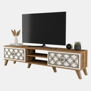 Móvel tv com efeito madeira