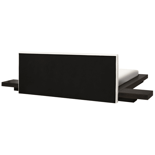 Cama de água Bouclé ZEN 180 x 200 cm Madeira escura de freixo