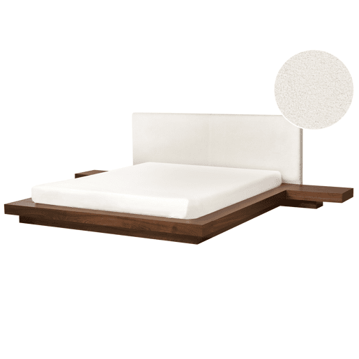 Cama de água Bouclé ZEN 160 x 200 cm Freixo castanho