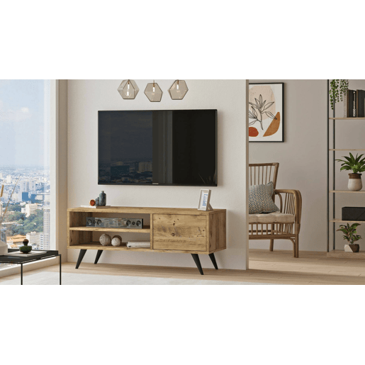Móvel tv com efeito madeira