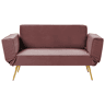 Sofá-cama SAARELA Veludo Rosa 2 lugares