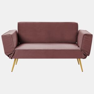 Sofá-cama SAARELA Veludo Rosa 2 lugares