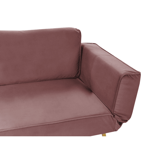Sofá-cama SAARELA Veludo Rosa 2 lugares