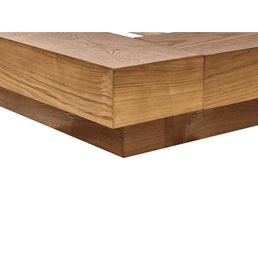 Cama com LED Bouclé ZEN 160 x 200 cm LED Freixo natural