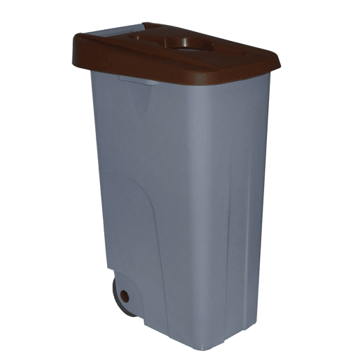 WELL HOME Recipiente Aberto 85L Marrom Alt.76cm+10 sacos de lixo 100L