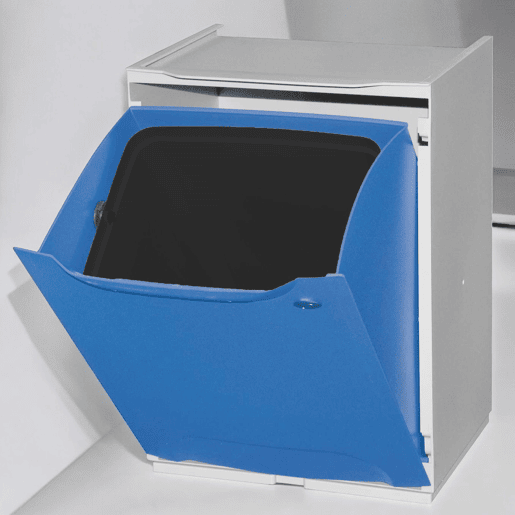 WELL HOME Lixeira em polipropileno azul, tanque 20L