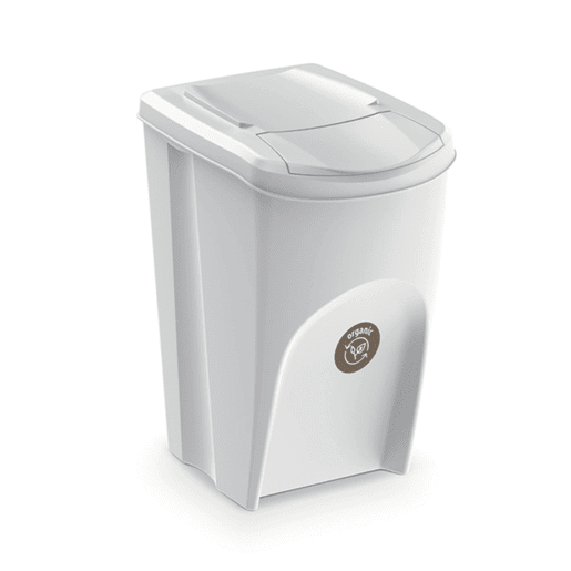 WELL HOME Conjunto de 4 lixeiras-lixeira, branco sujo, 4x35L