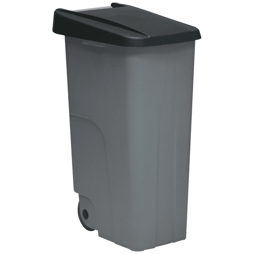 WELL HOME Conjunto de 2 Recipientes Fechados de 110L Azul+Preto Alt.88cm