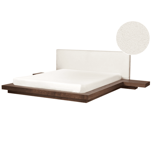 Cama Bouclé ZEN 180 x 200 cm Freixo castanho