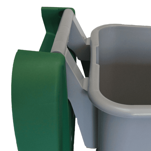 WELL HOME Contentor Fechado 110L Verde Alt.88cm+10 sacos de lixo 120L