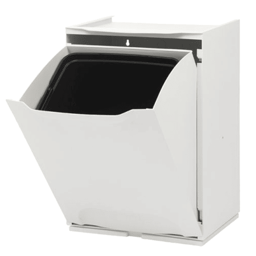 BEM CASA Caixote de reciclagem em polipropileno branco. Tanque 20L