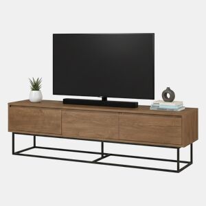 Móvel tv com efeito madeira