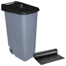 WELL HOME Recipiente Aberto 110L Preto Alt.88cm+10 sacos de lixo 120L