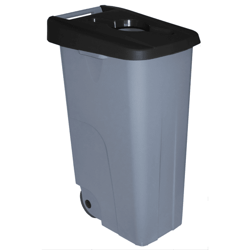 WELL HOME Recipiente Aberto 110L Preto Alt.88cm+10 sacos de lixo 120L