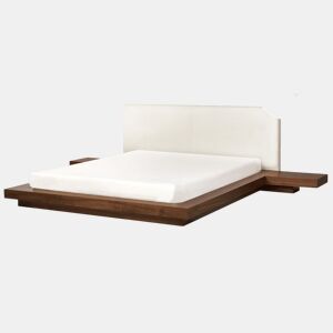 Cama Bouclé ZEN 160 x 200 cm Freixo castanho