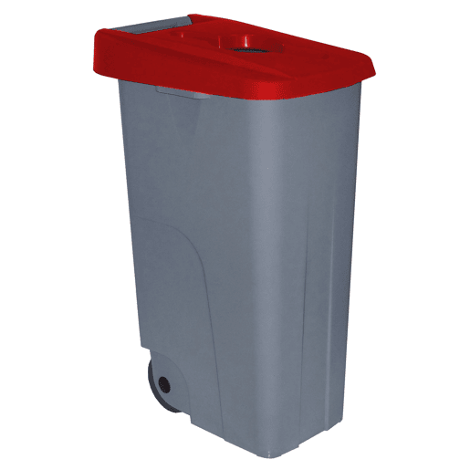 WELL HOME Recipiente Aberto 85L Vermelho Alt.76cm+10 sacos de lixo de 100L