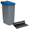 WELL HOME Contentor Fechado 110L Azul Alt.88cm+10 sacos de lixo 120L