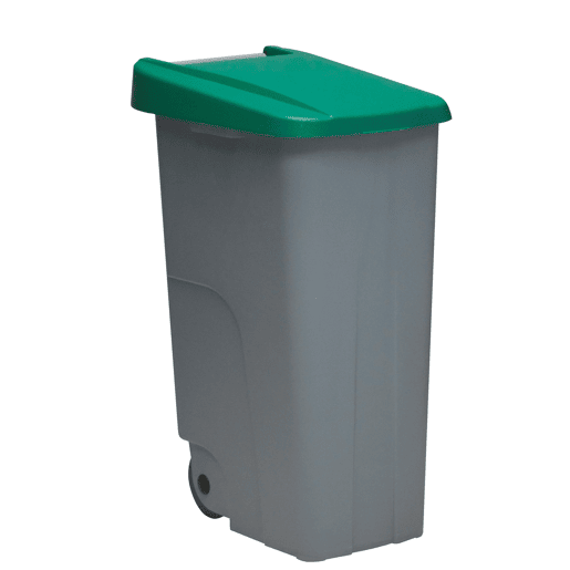 WELL HOME Contentor Fechado 85L Verde Alt.76cm+10 sacos de lixo de 100L